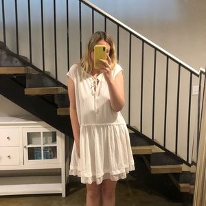 White flowy dress